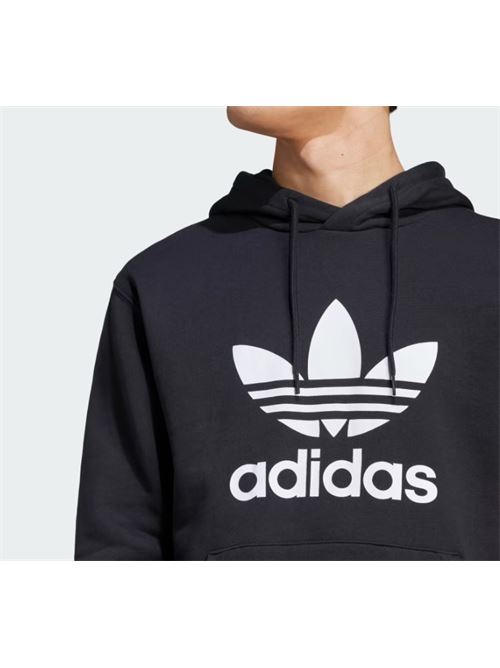 trefoil hoodie ADIDAS ORIGINAL IM4489 BLACK WHITE Martelli moda